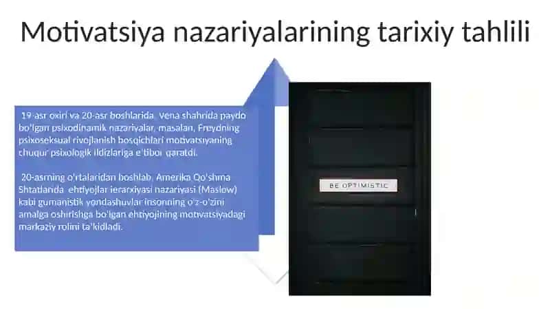 Xorij psixologiyasida motiv va motivatsiya muammosi 4