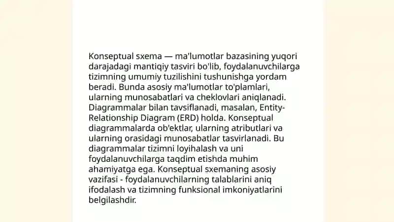 Bilimlar bazasi. Bilimlarni ifodalash modellari 4