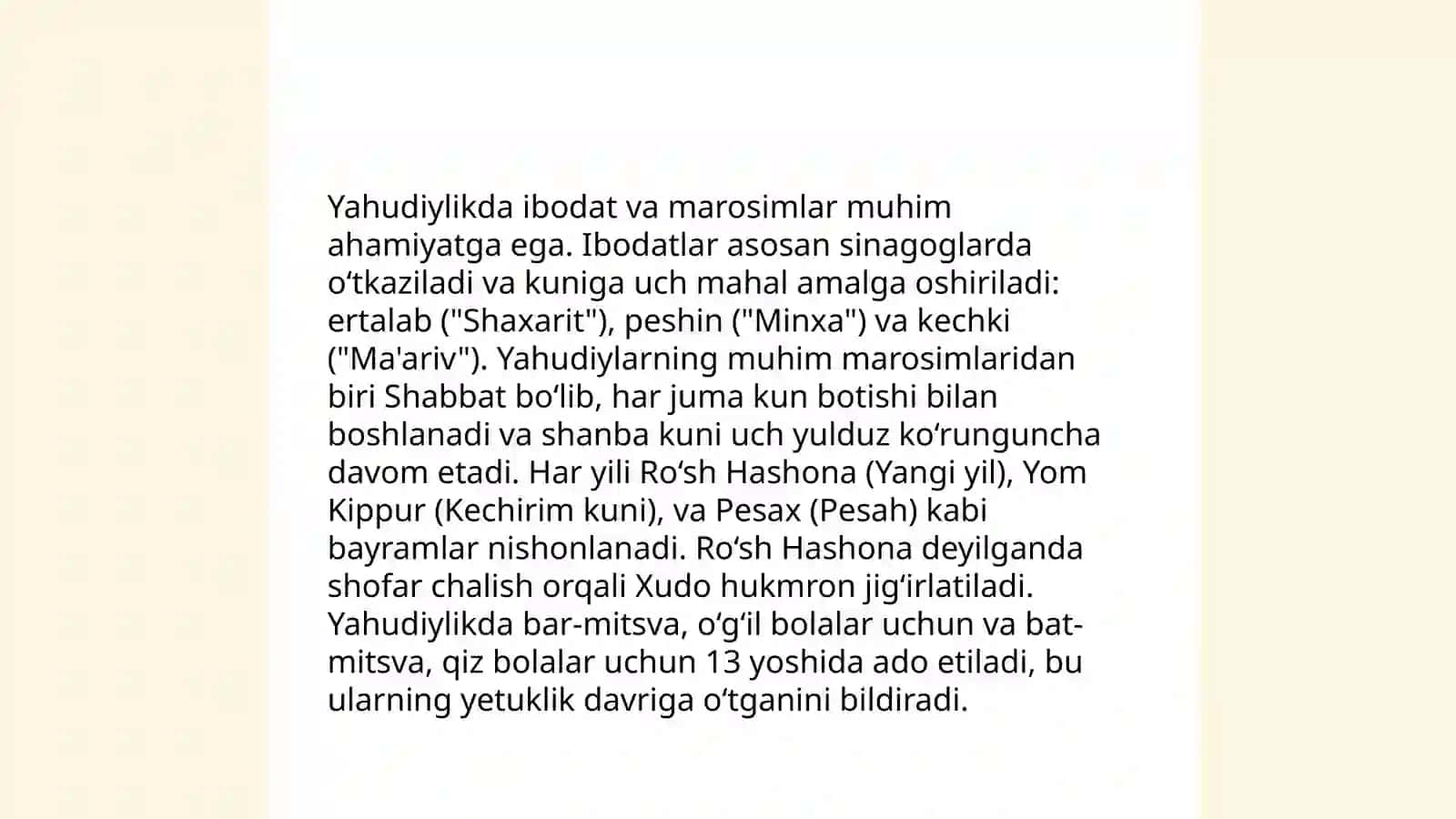 Milliy dinlar: Yahudiylik, Hindiston milliy dinlari(Hinduiylik, braxmanlik, jayniylik,sinkxiylik), Konfustsiylik, Daosizm, Sintoiylik, Zardushtiylik 4