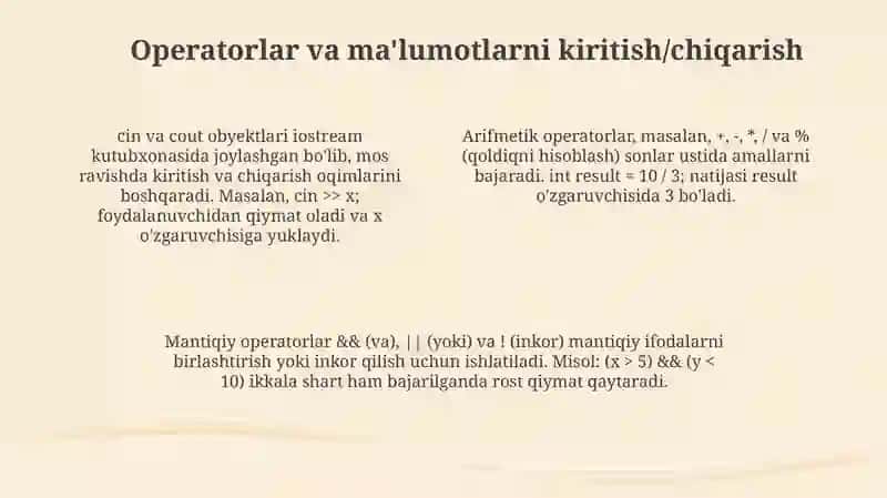 C++da asosiy malumot yaratish 4