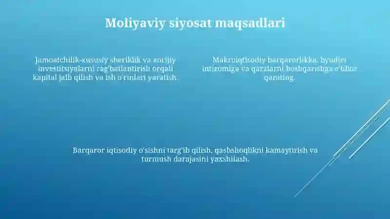O'zbekistonning moliyaviy siyosati va uning o'ziga hos hususiyatlari 4