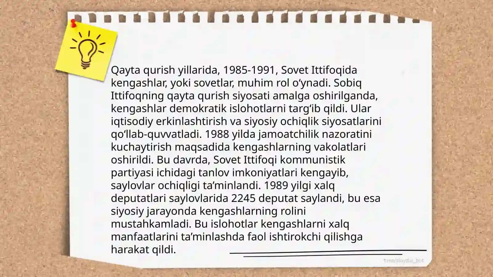 Qayta qurish yillarida O'zbekistonda Ijtimoiy-siyosiy ahvol 4