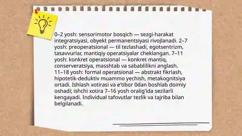 Rivojlanishning yoshga va individual xususiyatlarga oid taxlili 4