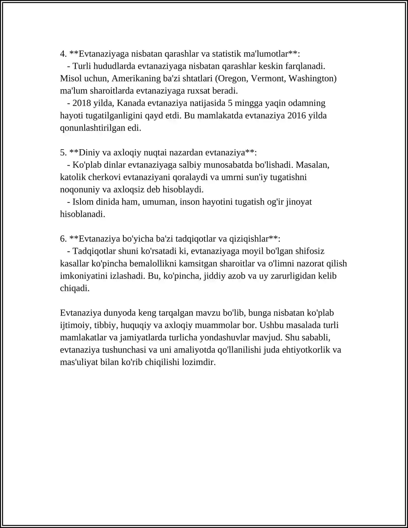 EVTANAZIYA MUOMMOLARI 4