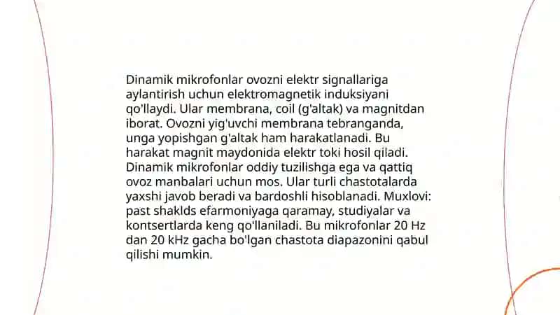 Dinamik mikrofonlar 4