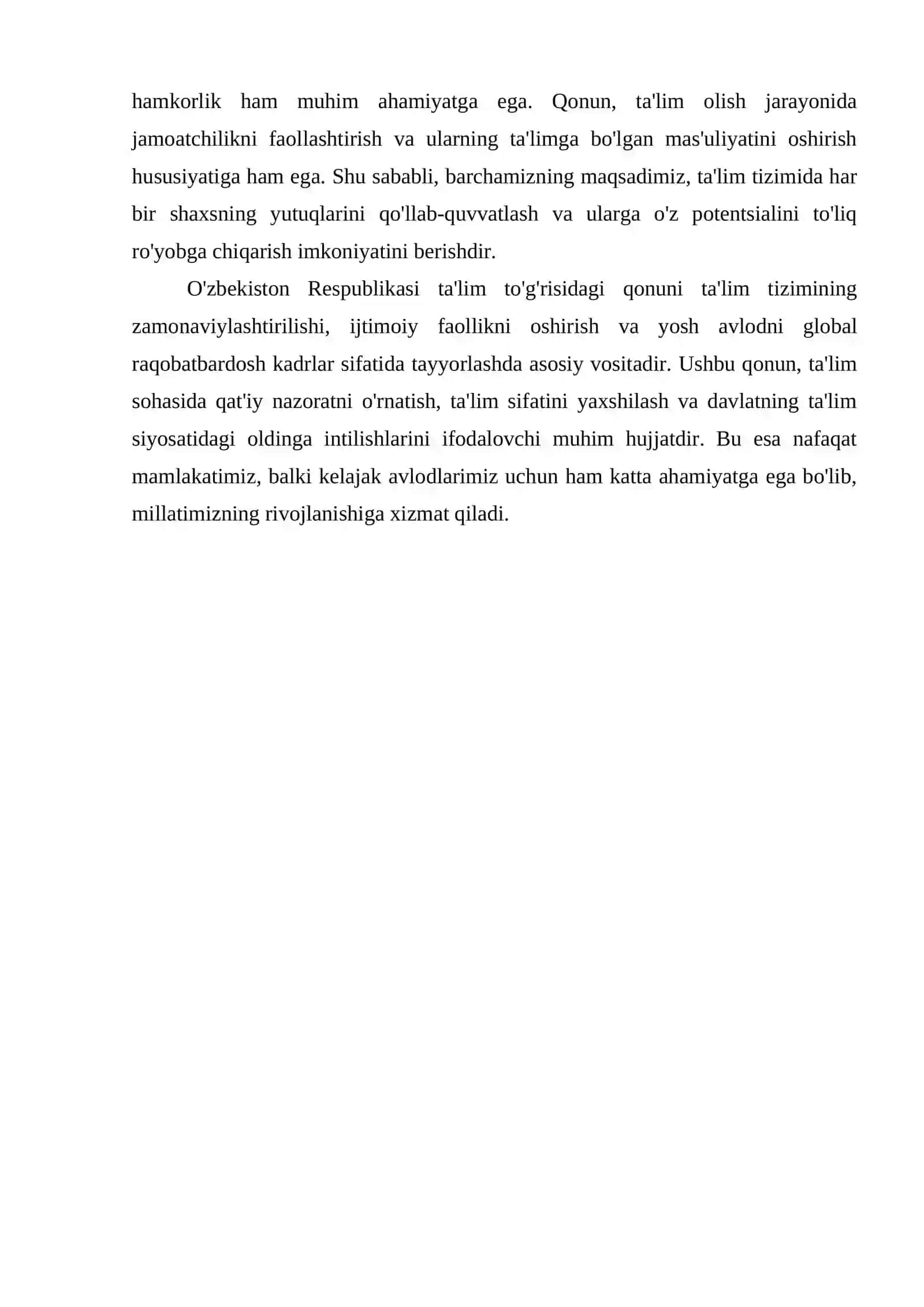 O’ZBEKISTON RESPUBLIKASINING TA’LIM TO’G’RISIDAGI QONUNI 4