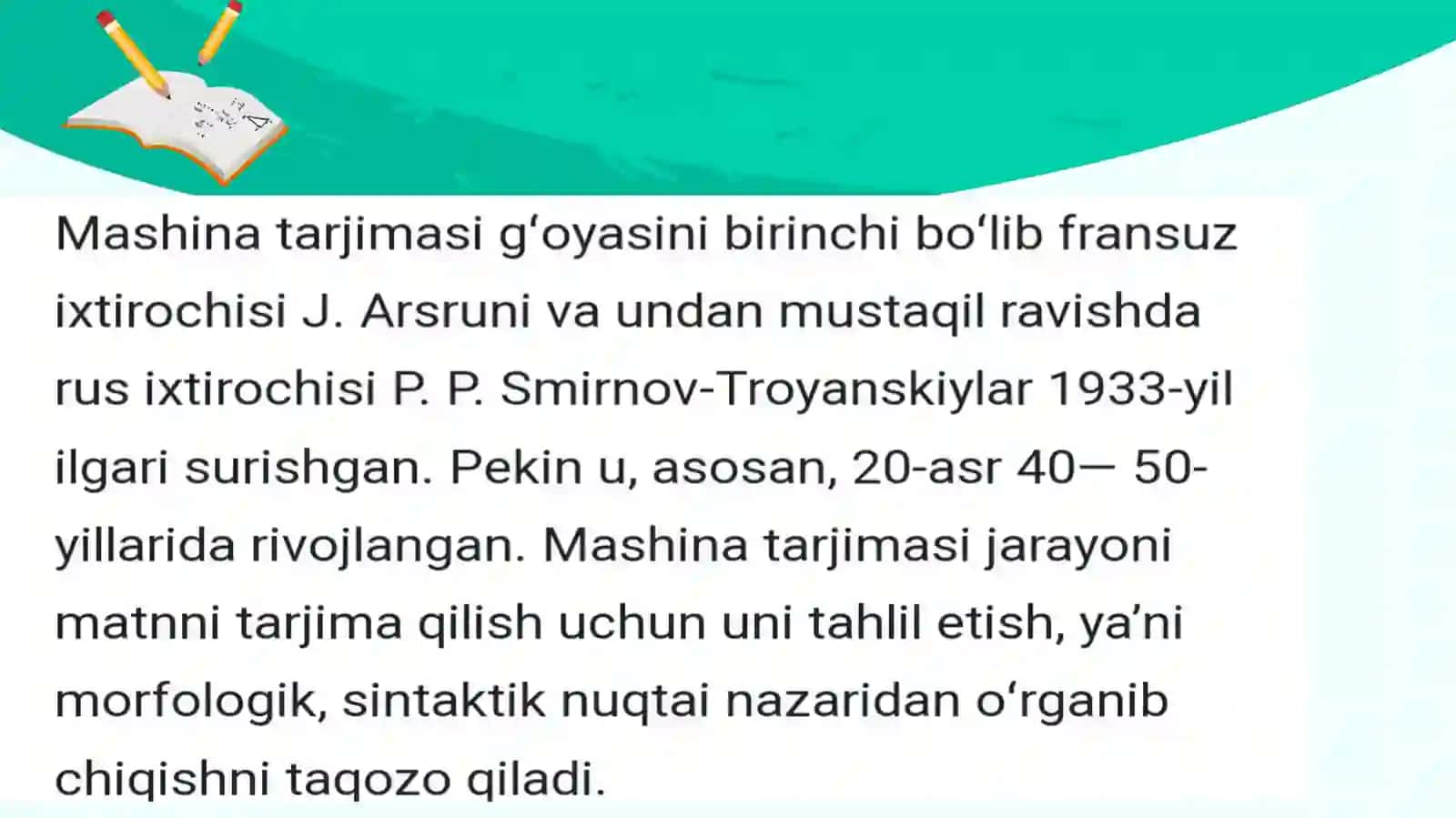 Qoidaga asoslangan mashina tarjimasi texnalogoyasining algoritimini yaratish 4
