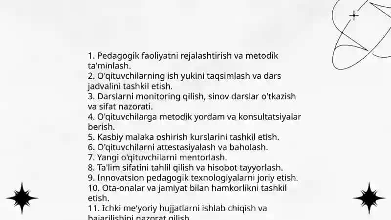 O'quv ishlari bo'yicha direktor o'rinbosarining vazifalari 4