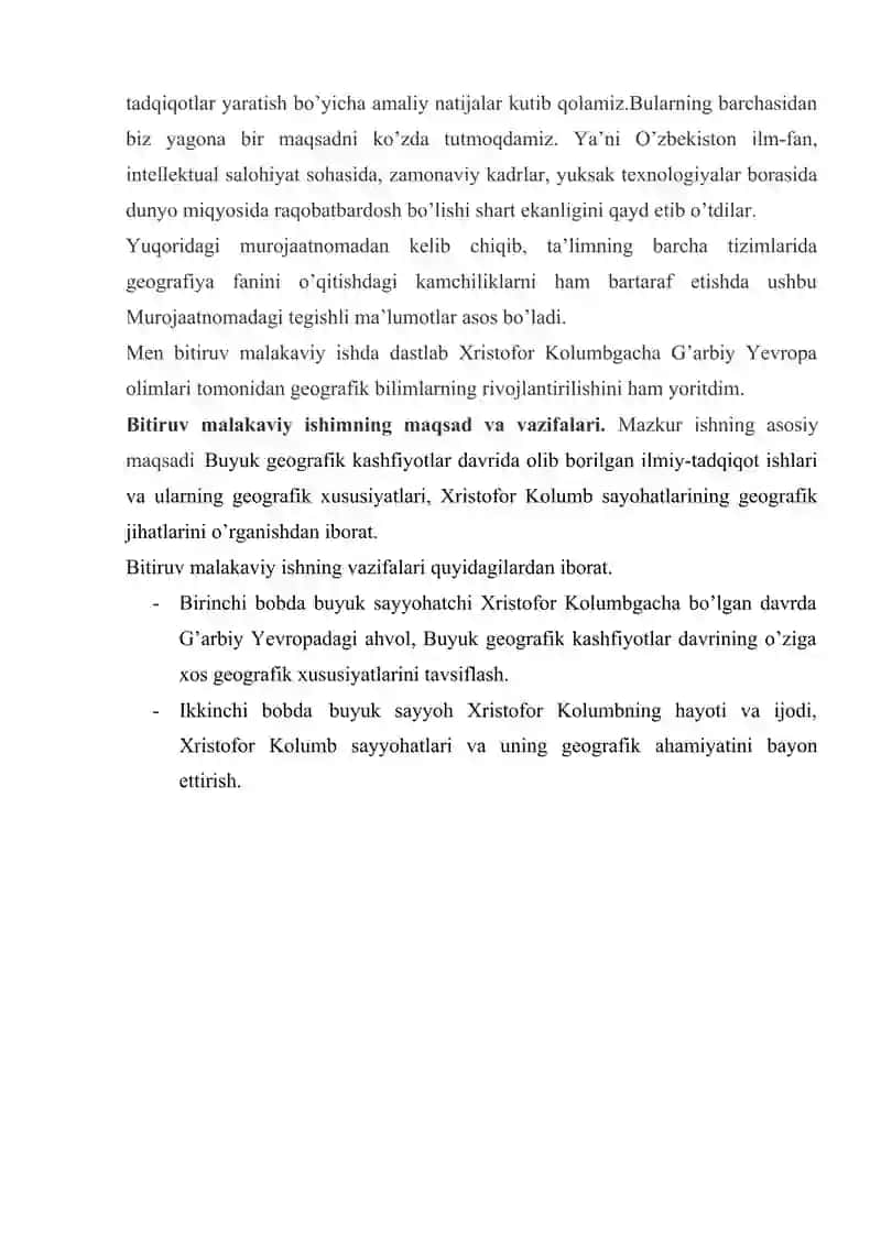 Buyuk geografik kashfiyotlar davrida Xristofor Kolumbning sayohatlari va uning geografik ahamiyati 4