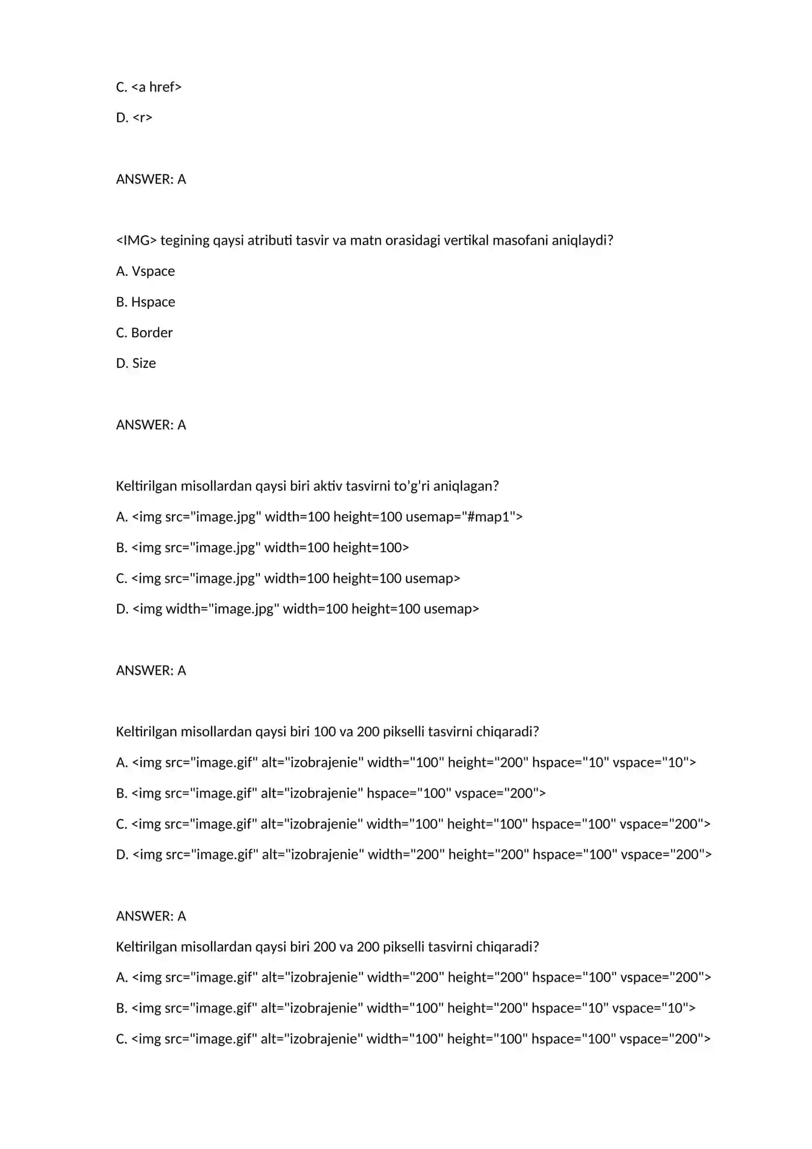 WEB-DIZAYN fanidan testlar 4