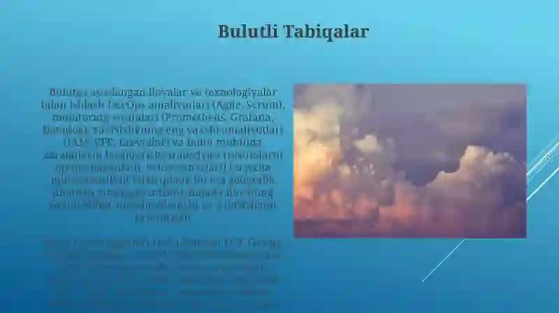 Bulutli texnalogiyalar va ular bilan ishlash 4