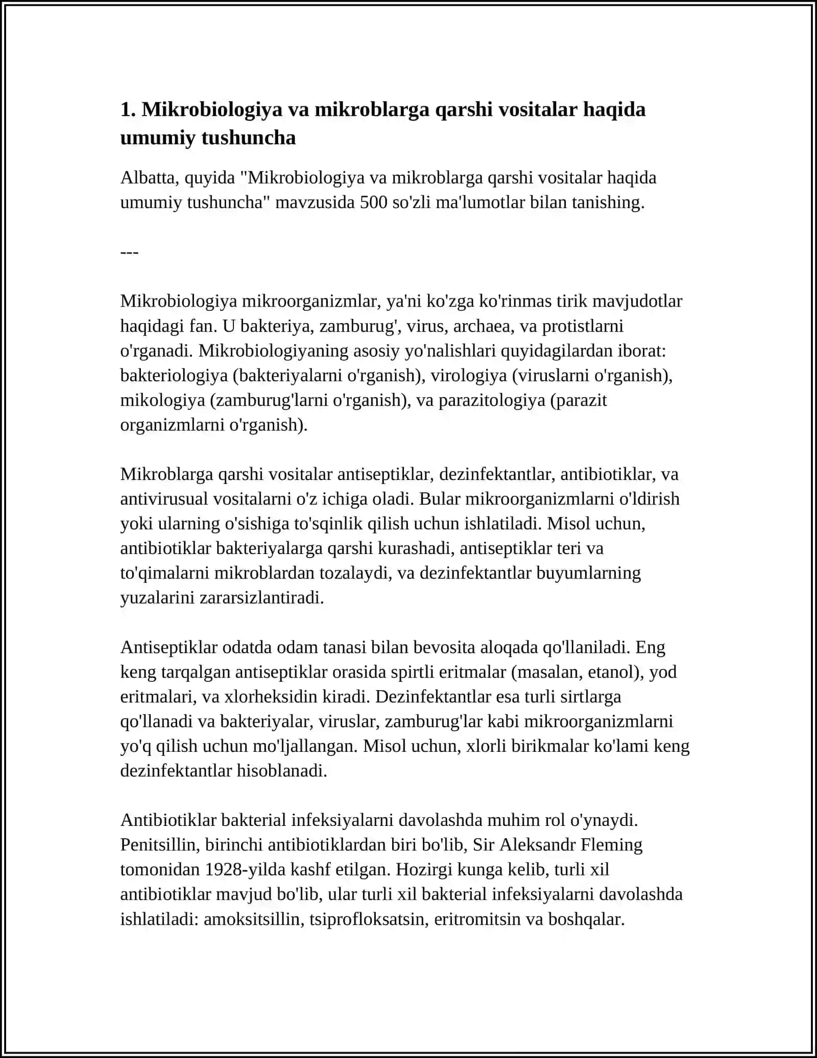 MIKROBLARGA QARSHI VOSITALAR TARIFI VA AHAMIYATI TASIR TURLARI 4