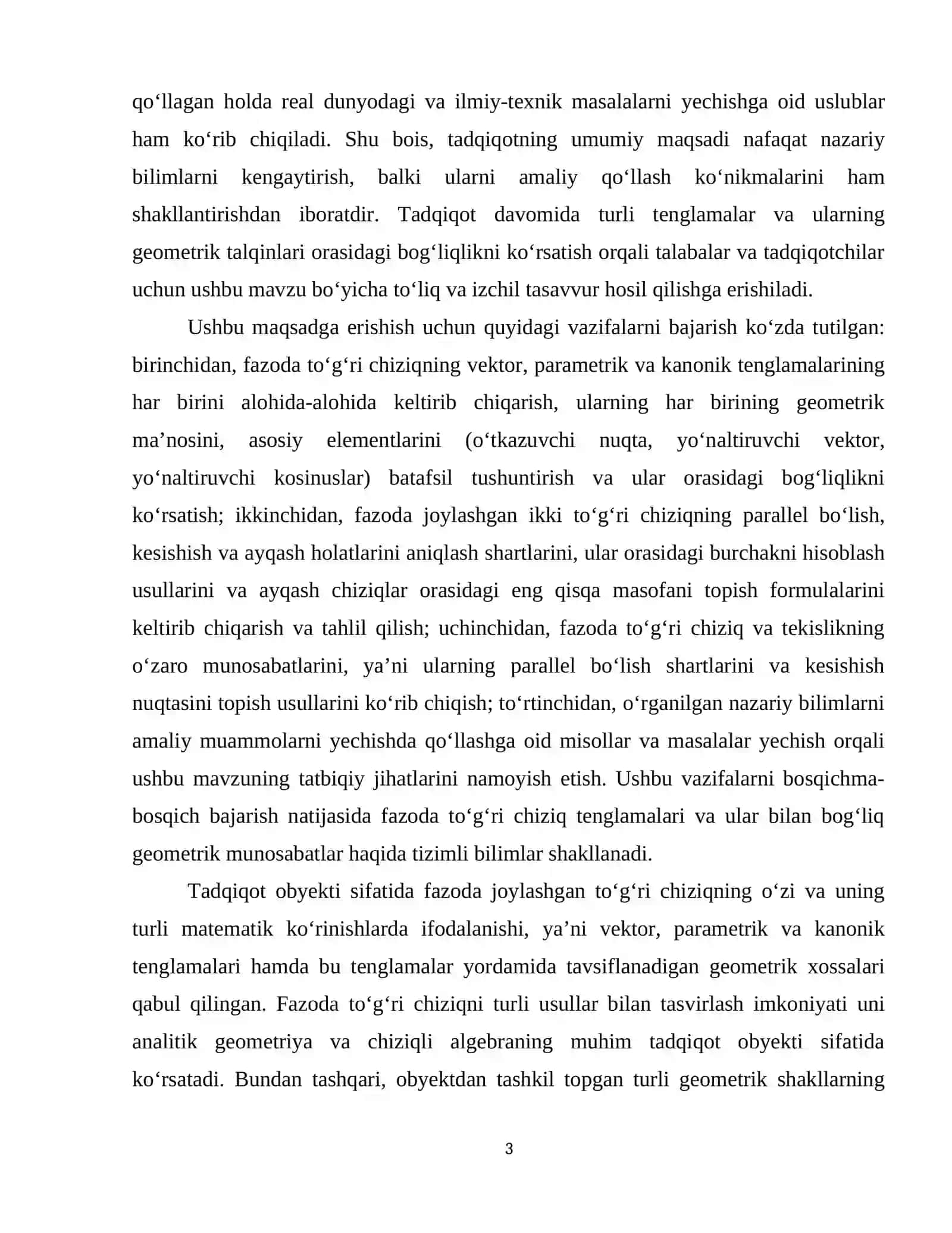 Fazoda to‘g‘ri chiziqning turli tenglamalari 4