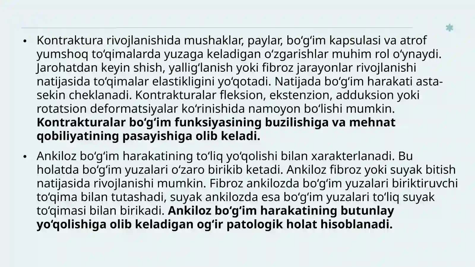 Bo‘g‘imlar kontrakturalari va ankilozlari 4