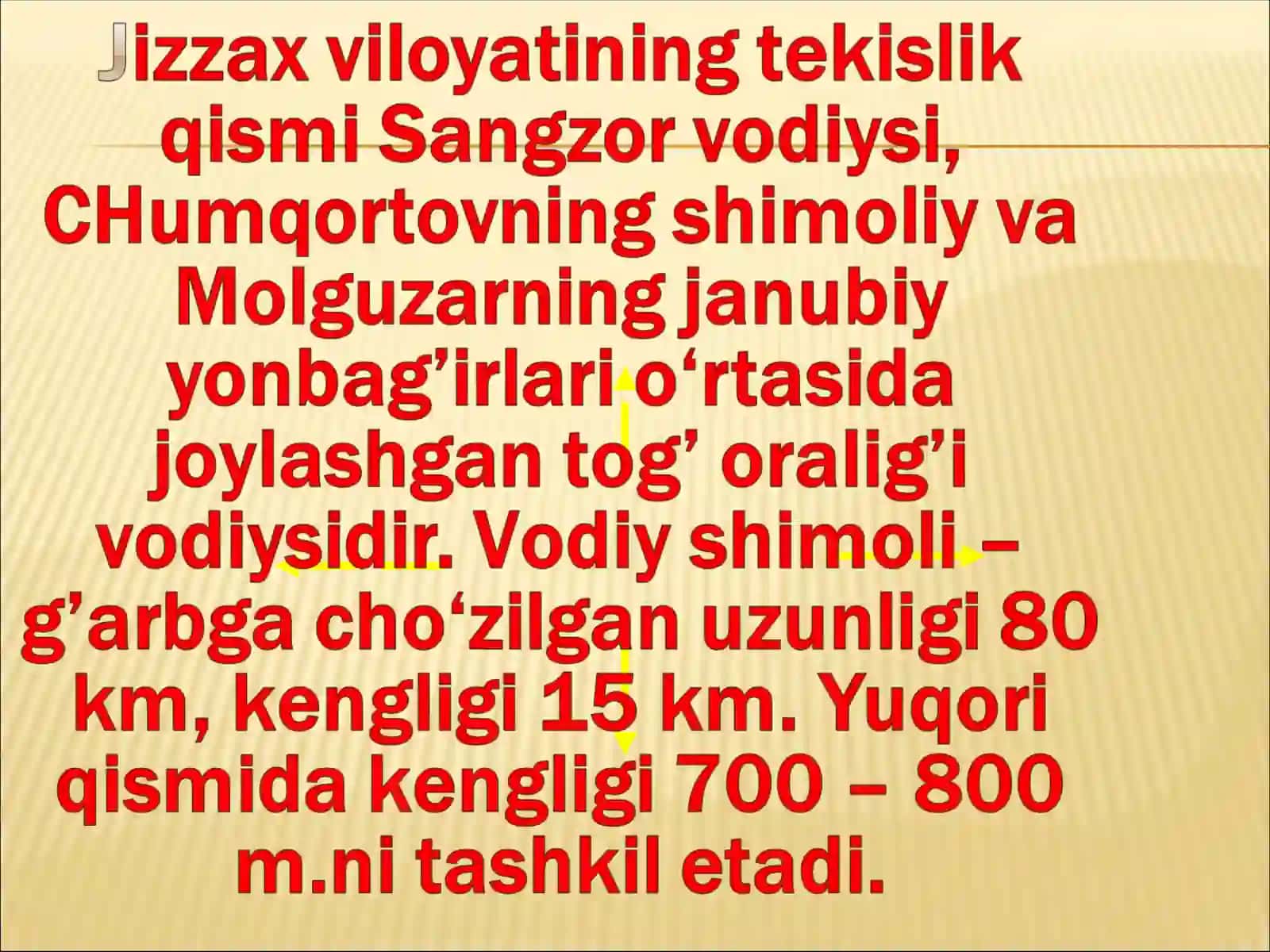 JIZZAX VILOYATI TABIIY SHAROITI VA TABIIY RESURSLARNING XO`JALIKKA TA`SIRI 4