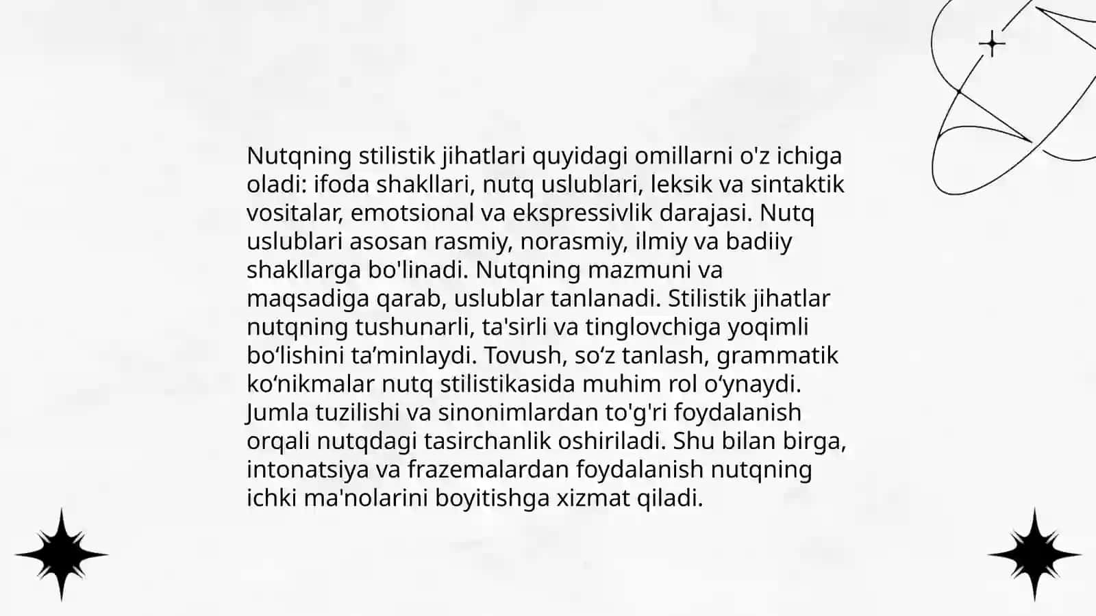 Nutq sifatlari boʻyicha matn tahlili 4