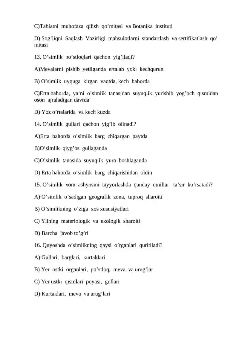 Dorivoro’simliklar 4