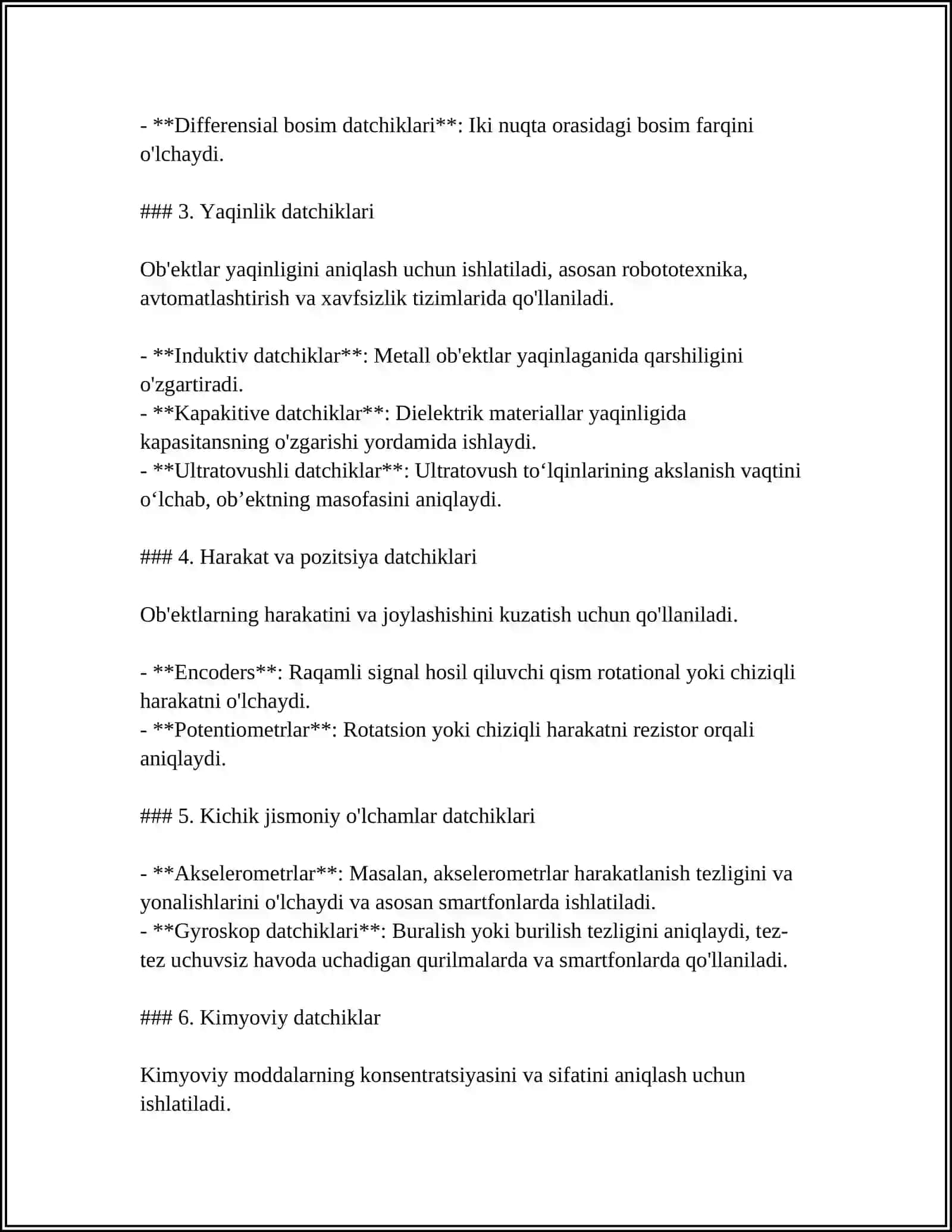 DATCHIKLAR NO ELEKTRIK CHIQISH SIGNALLI BIRLAMCHI ÒZGARTIRGICHLAR 4