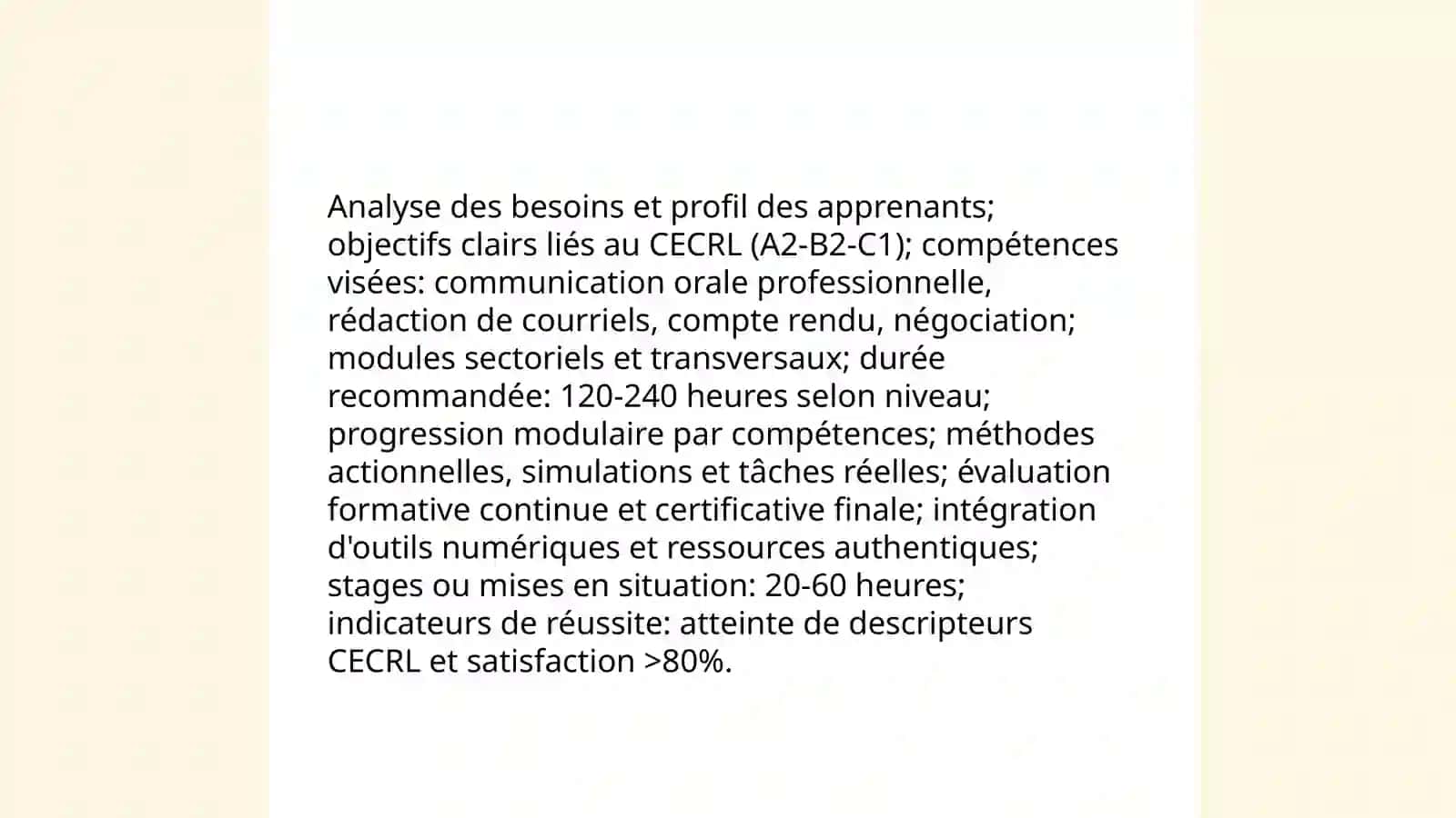 L'enseignement du francais professionnel pour les adultes 4