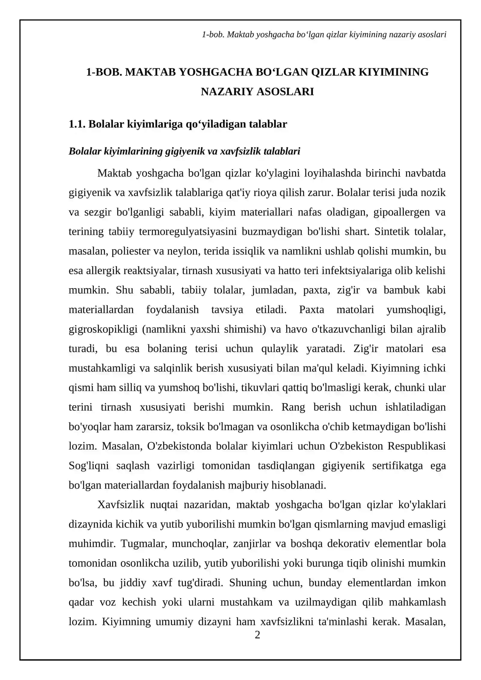 Maktab yoshgacha bo‘lgan qizlar ko‘ylagini loyihalash va modelashtirish 4
