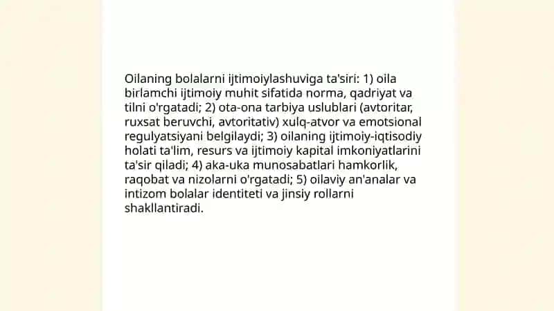 Bolalarning ijtimoiylashuvi va sotsiologik nazariyalar 4