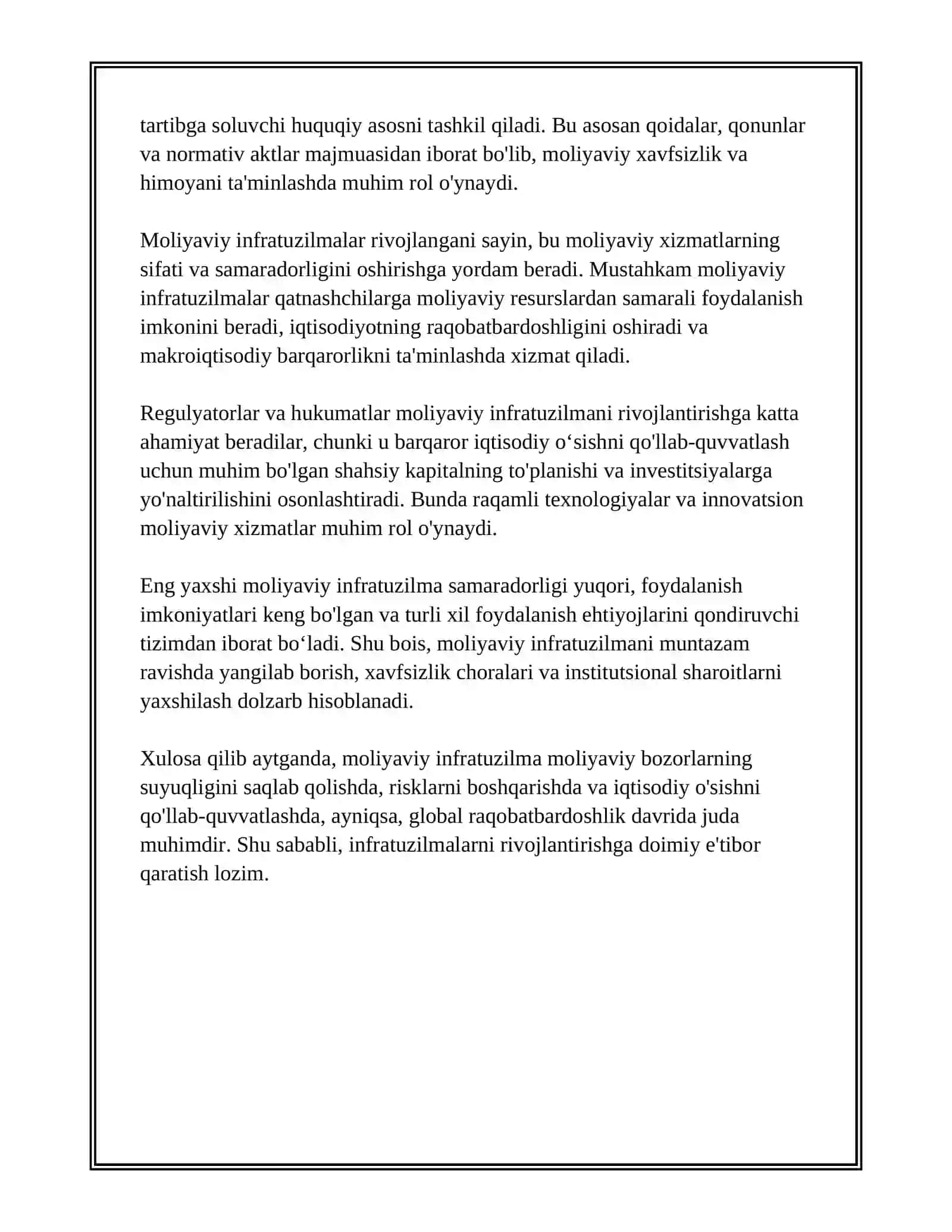 MOLIYAVIY INFRASTRUKTURA VA UNING ELEMENTLARI 4