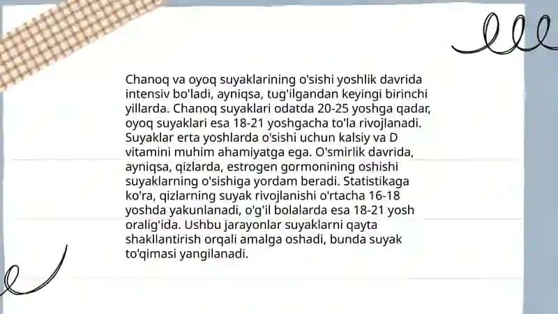 Chanoq va oyoq suyaklari 4