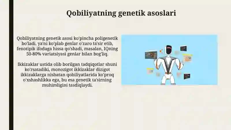 Qobiliyat va uning rivojlanishi 4