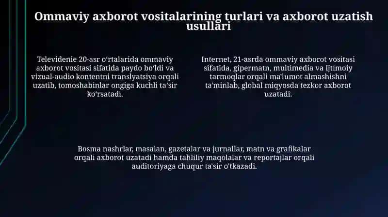 Ommaviy axborot vositalarining ta'siri 4