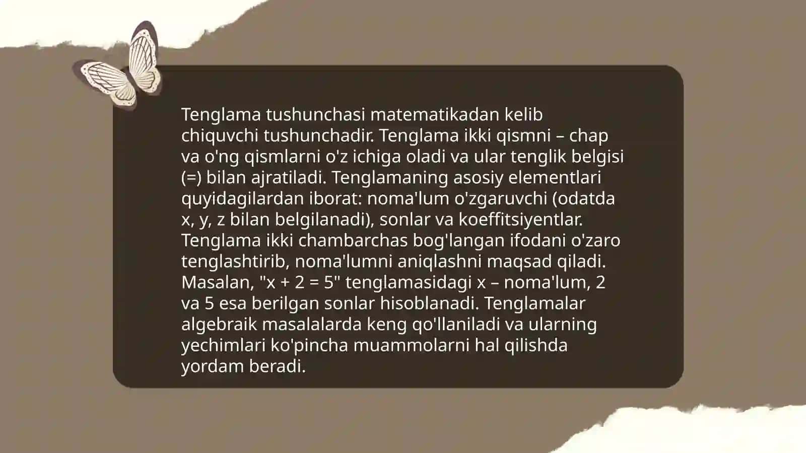 Bir ozgaruvchili tenglamlar bilan yechiladigan masalar yechishga orgatish 4