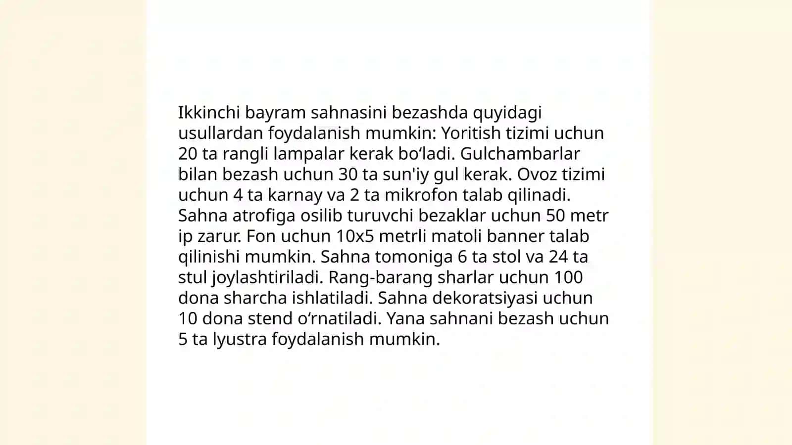 Yangi yil bayrami tashkil etish va ótkazish texnologiyasi 4