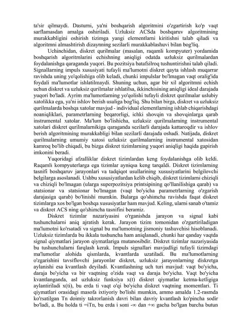 Diskret tizimlarning asosiy tenglamalari 4