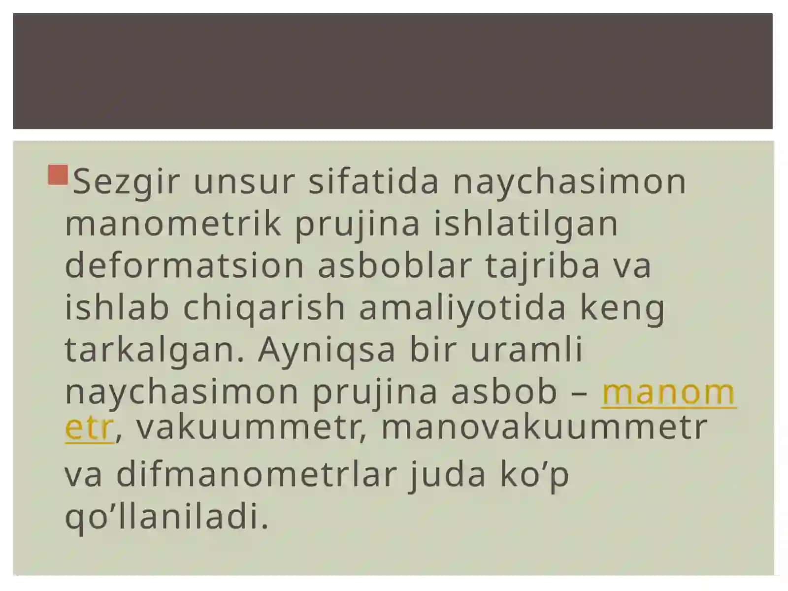 DEFORMATSION TERMOMETRLAR ULARNING ISHLASH PRINSIPI, SEZGIRLIGI, TUZILISHI VA QOLLANISH DOIRASI 4