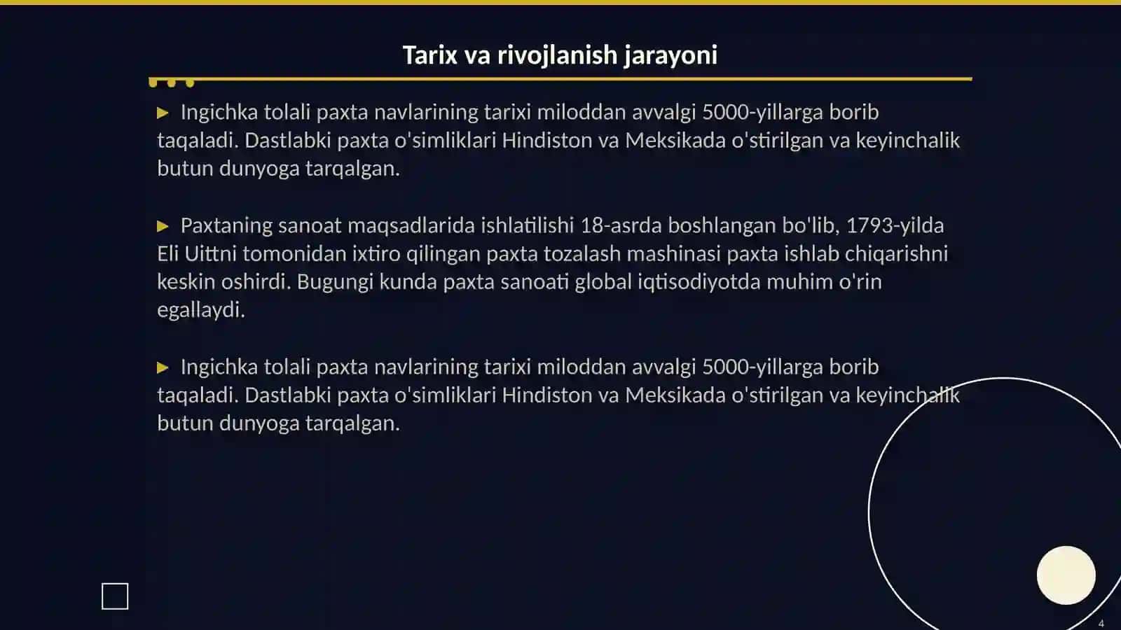 Ingichka tolali paxta navlari va sanoatda ishlatilishi 4
