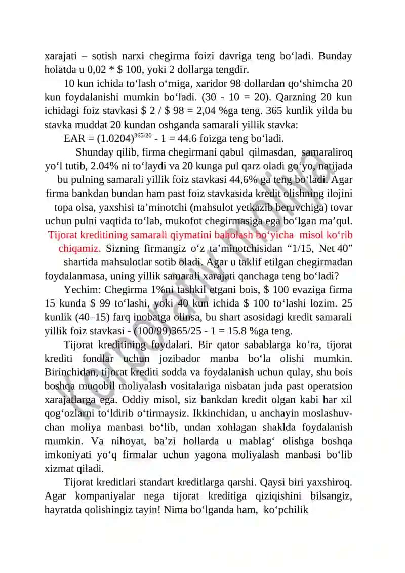 KORPORATIV TUZILMALARDA AYLANMA KAPITAL, RISK VA DAROMADLILIK 4