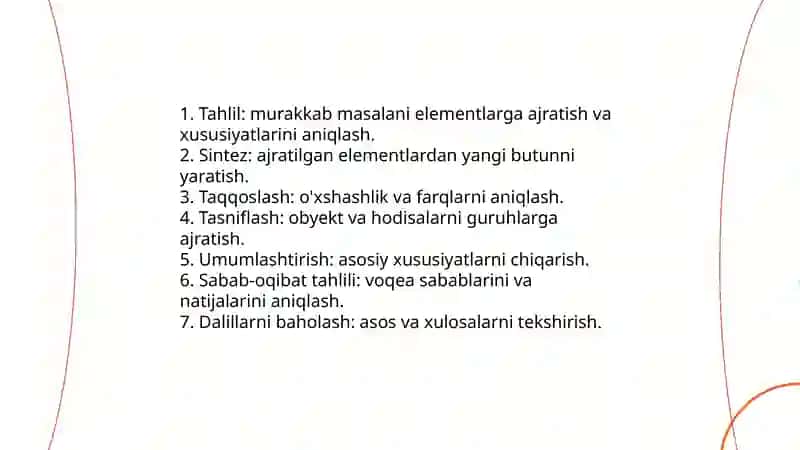 Fikr yuritish operatsiyalari haqida tushuncha 4