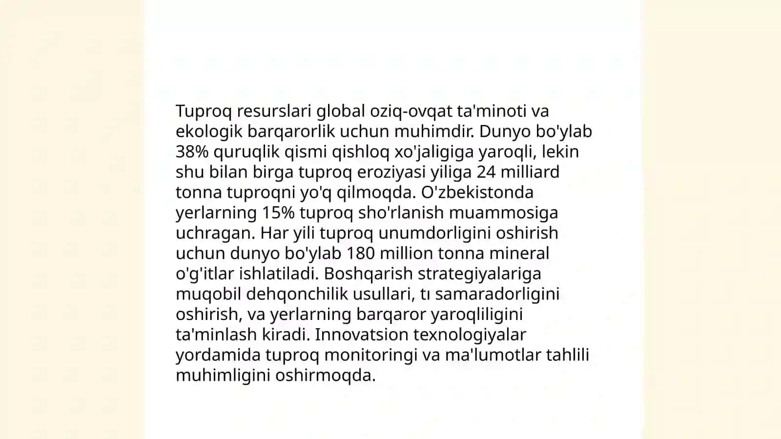 Biosfera resurslari va ulardan oqilona foydalanish 4
