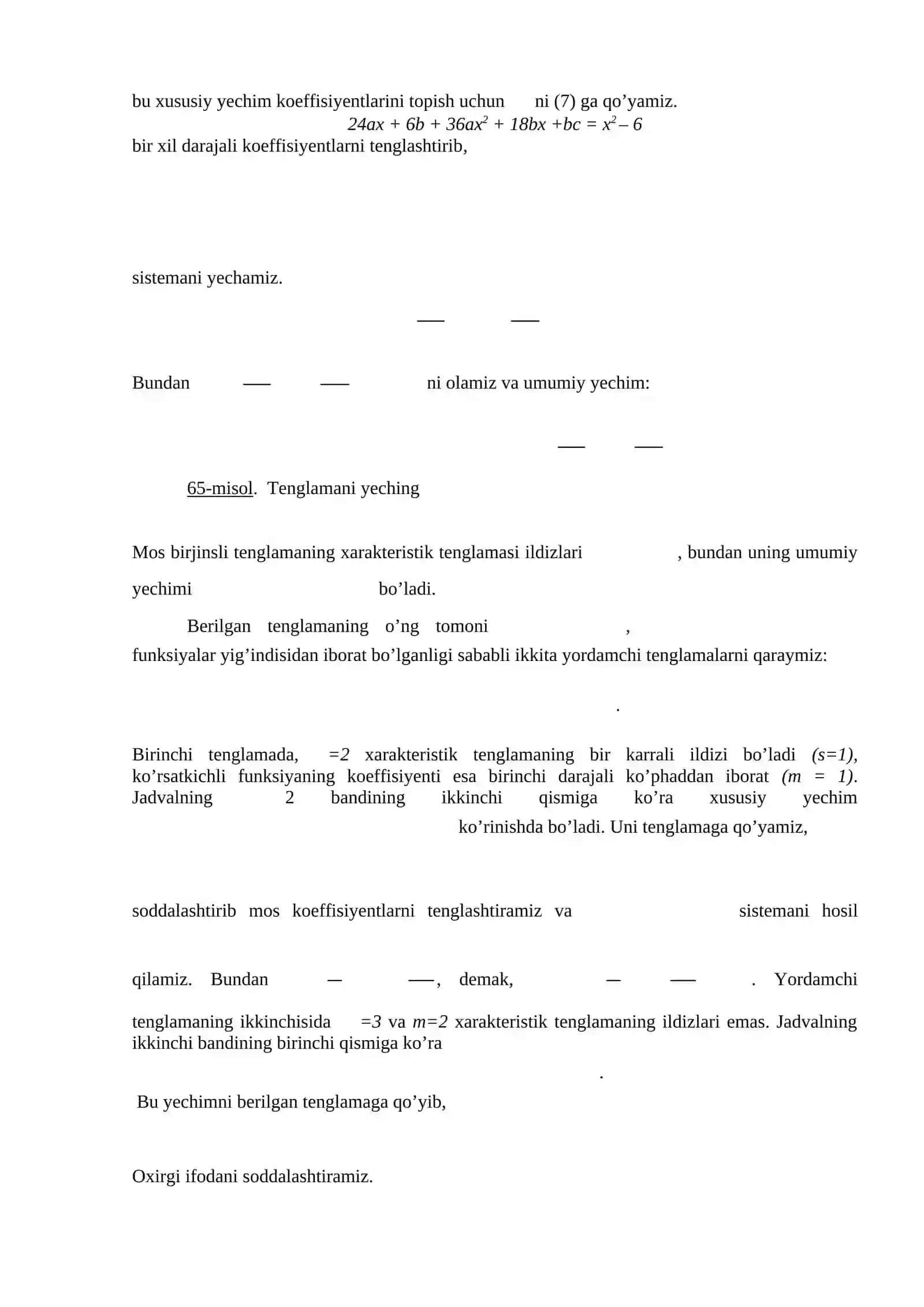 Differensial tenglamalari 4