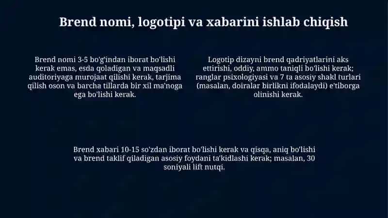 Brend imijini xalqaro bozorda yaratish yo’llari 4