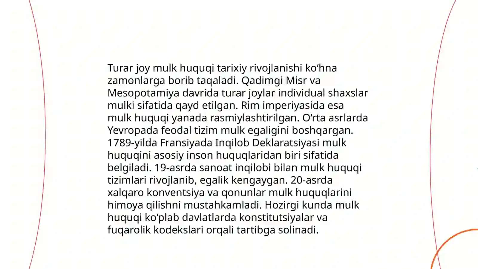 Turar joyga bo’lgan mulk huquqi 4