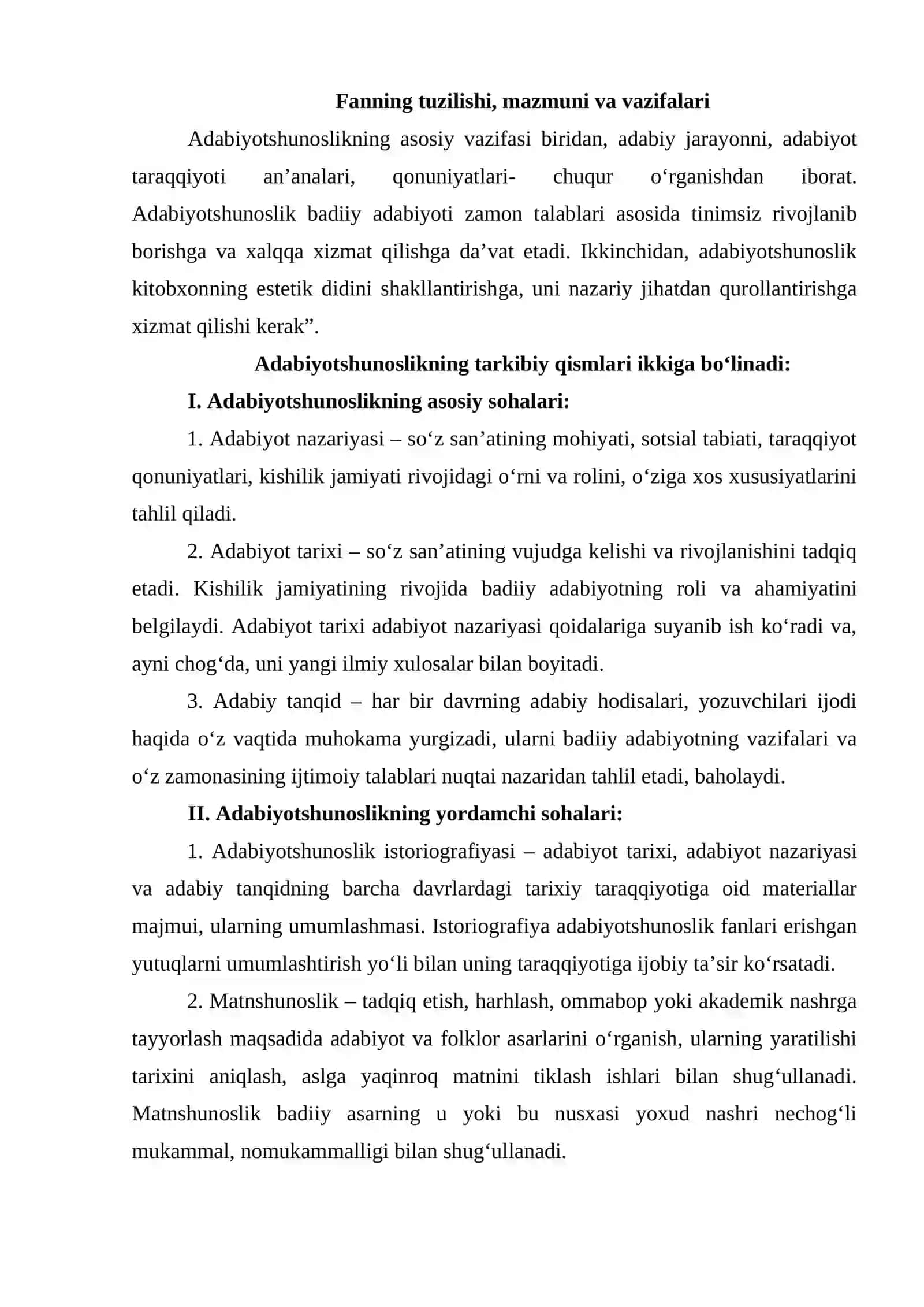 Adabiyot nazariyasi fanining predmeti va mazmuni 4