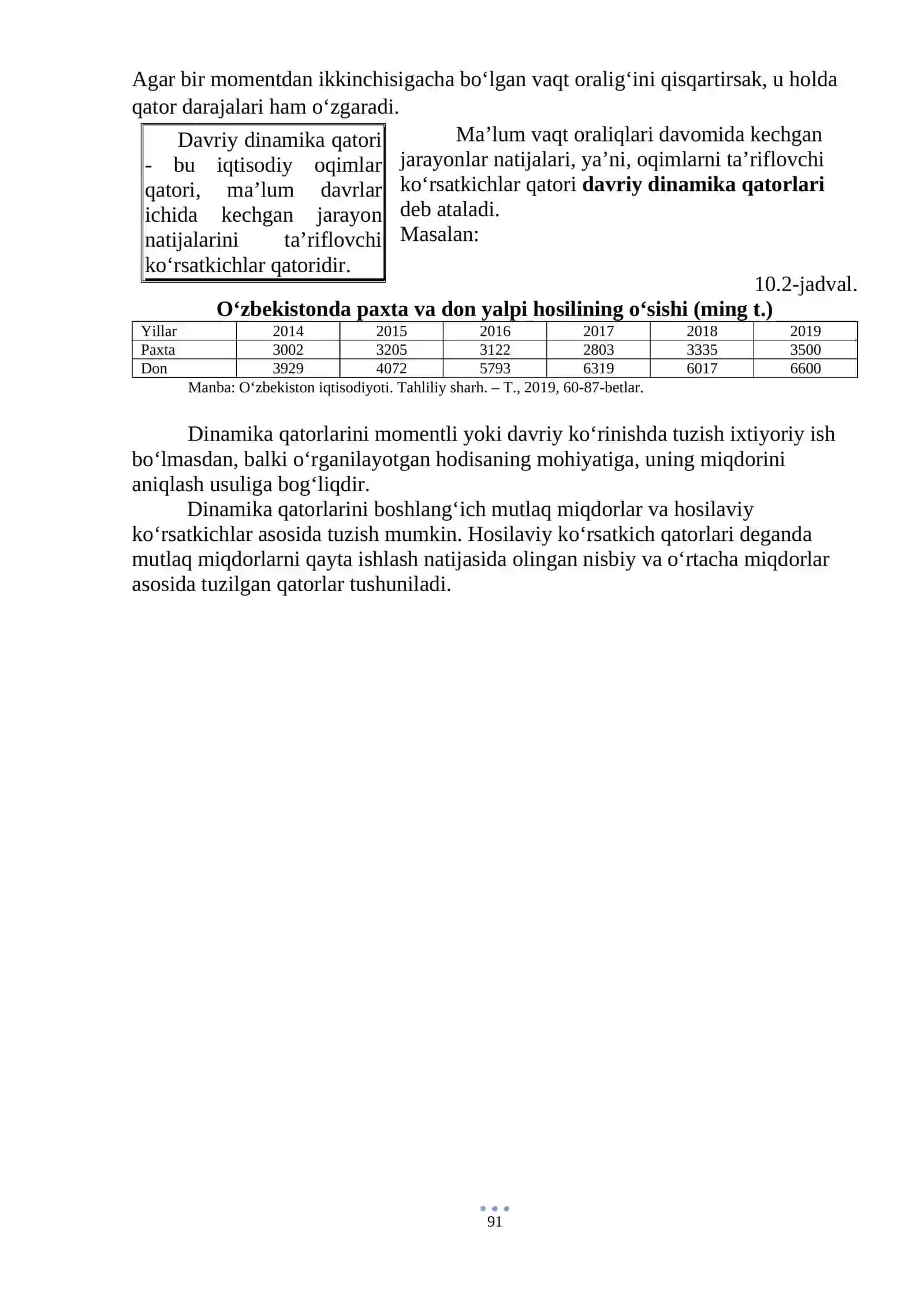 Dinamikani statistik o‘rganish usullari 4