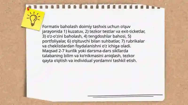 Diagnostik sinovlar va ularning o‘quvchilarning bilimini aniqlashdagi roli 4