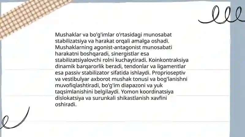 Mushaklar tizimining inson tanasining boshqa tizimlarga ta‘siri 4