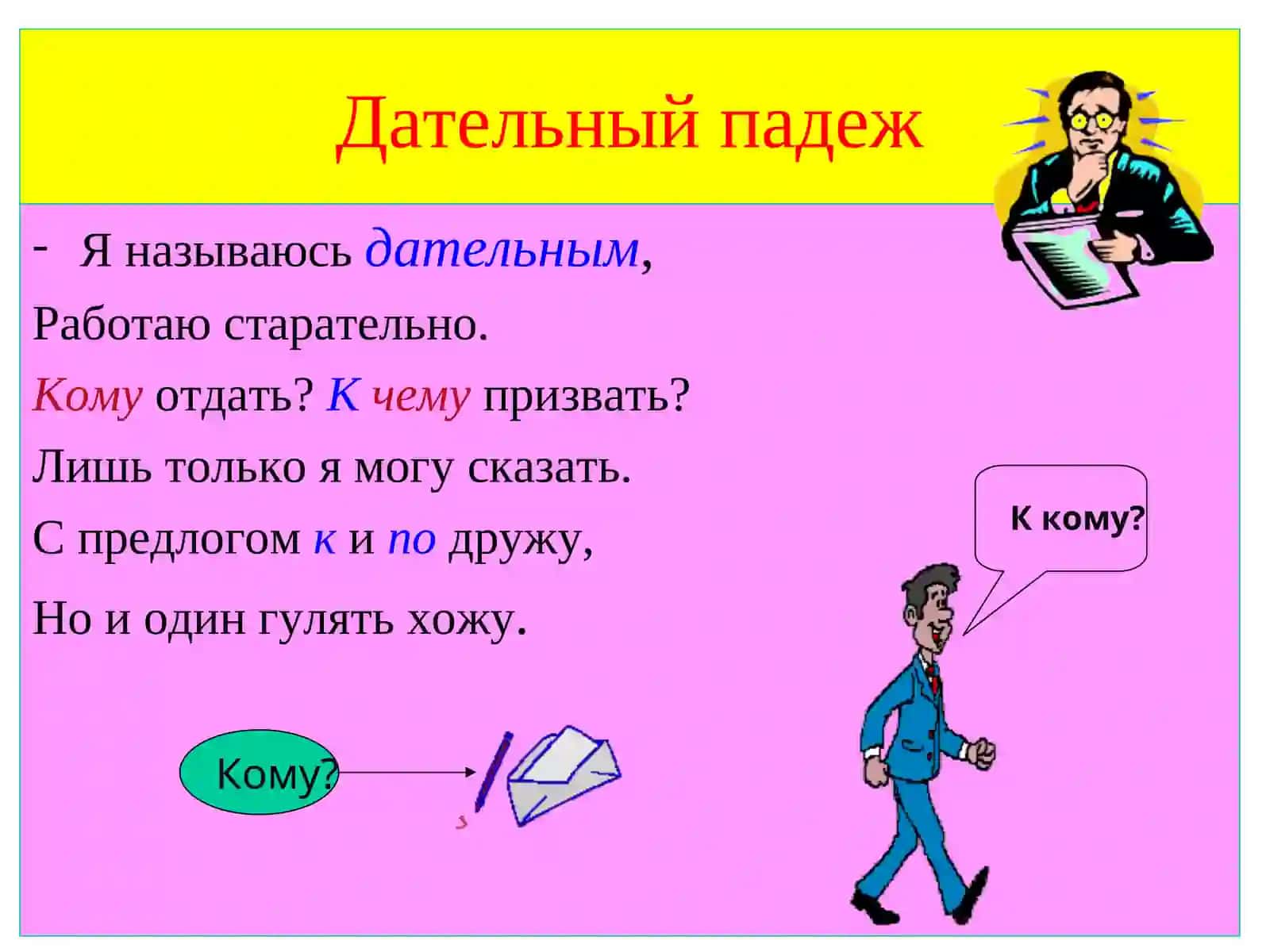 Дательный падеж в русском языке 4