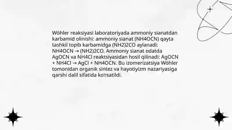 Karbamid sintezi. Olinishi, xossalari va ahamiyati 4