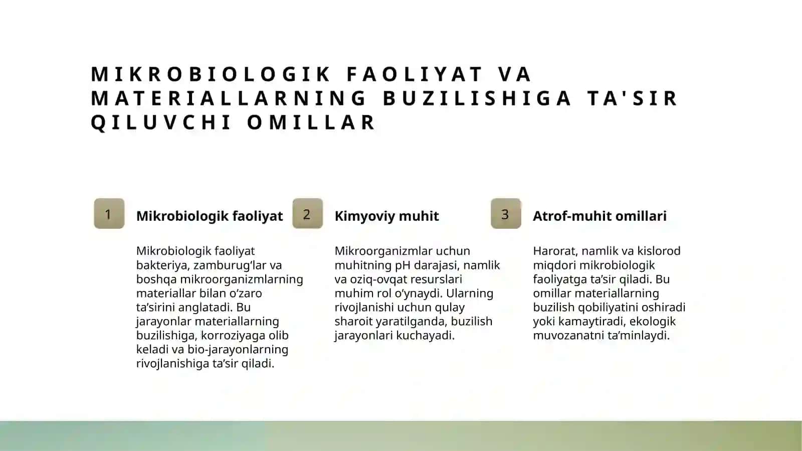 Biokorroziya va Biologik Tanlab Eritish va uning mexanizmlari 4