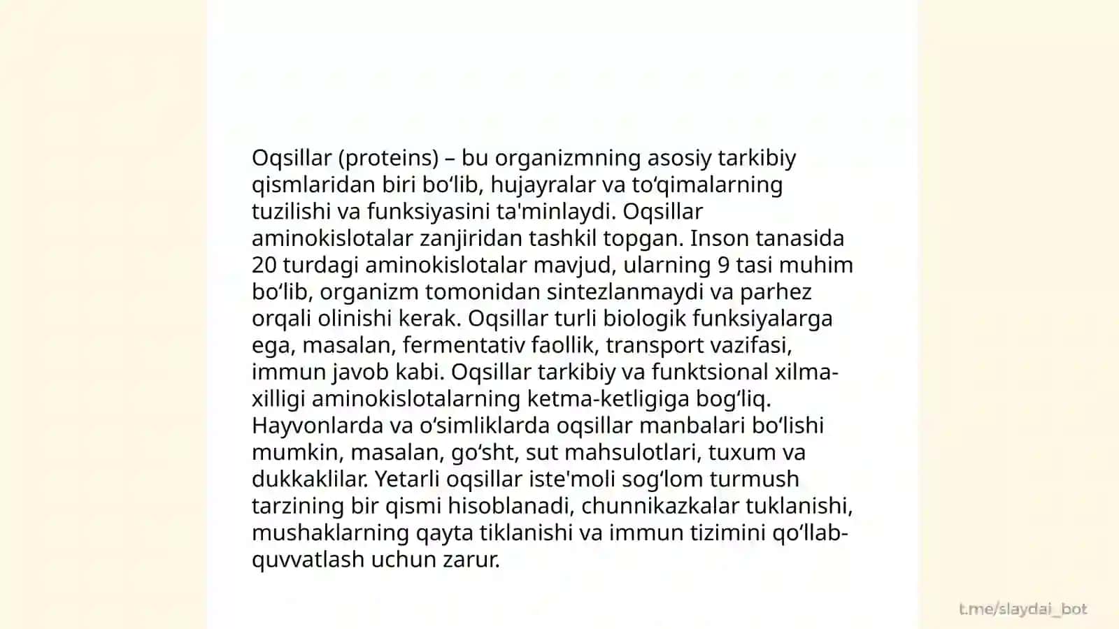 Oqsillar va ularning xossalari 4