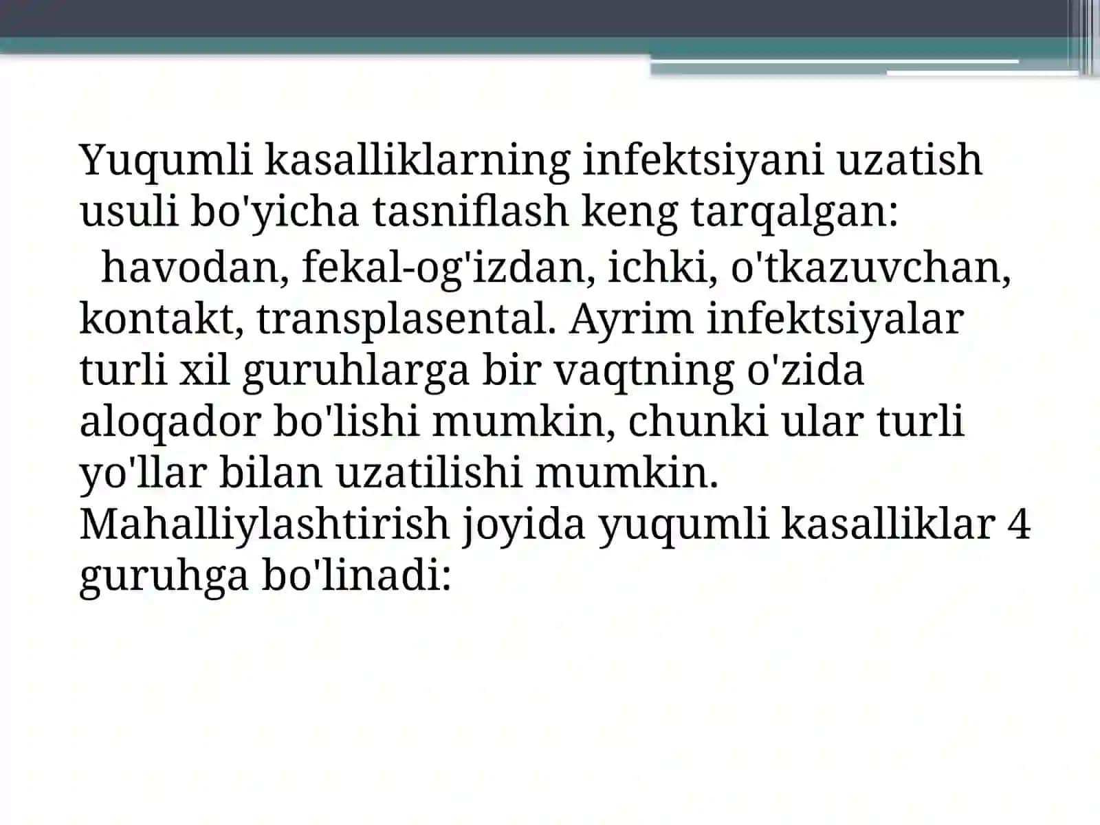YUQUMLI ICHAK KASALLIKLARI, ICHAK TAYOQCHASI OVQATDAN ZAHARLANISHNI KELTIRIB CHIQARUVCHI MIKROORGANIZMLAR 4