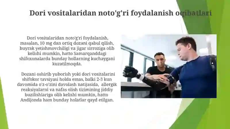 Dori vositalarini qo'llash usullari 4